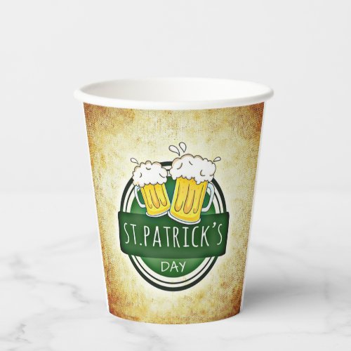 St Patricks Day Beers Paper Cups