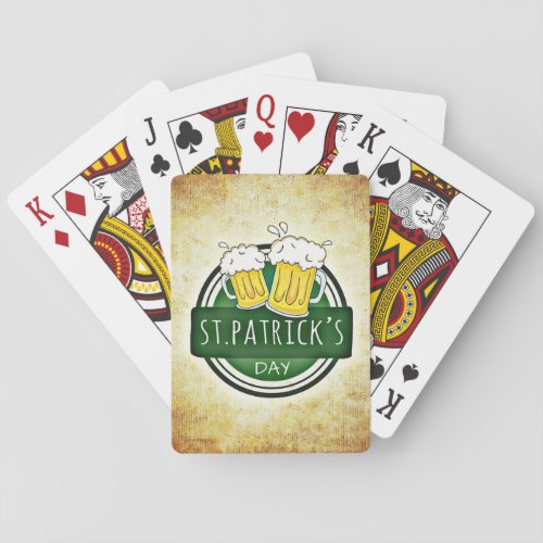 St Patricks Day Beers Playing Cards