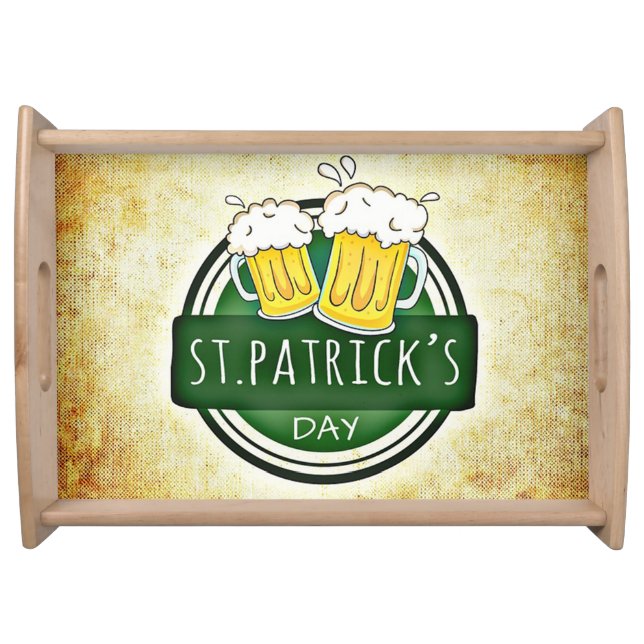 St. Patrick's Day Beers Serving Tray (Front)