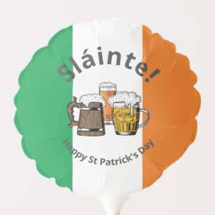 St Patricks Day Beers Sláinte Irish Flag Balloon
