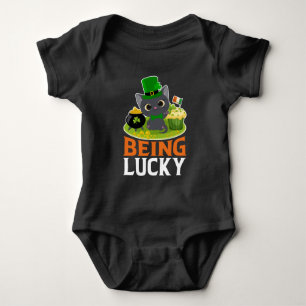 St. Patrick's Day Being Lucky Baby Bodysuit