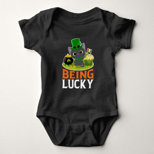 St Patricks Day Being Lucky Baby Bodysuit