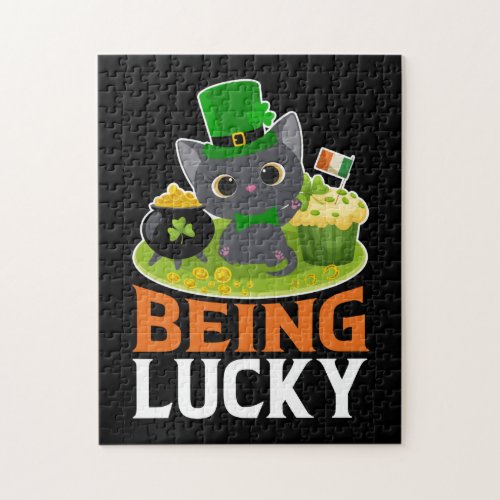 St Patricks Day Being Lucky Jigsaw Puzzle