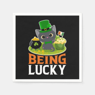 St. Patrick's Day Being Lucky Napkins