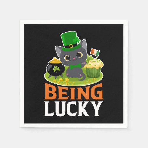 St Patricks Day Being Lucky Napkins