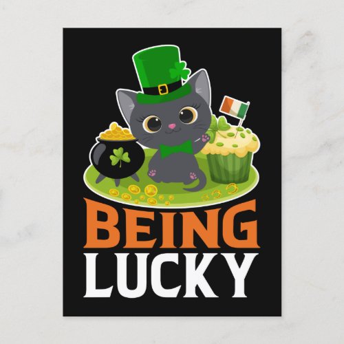 St Patricks Day Being Lucky Postcard