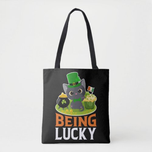 St Patricks Day Being Lucky Tote Bag