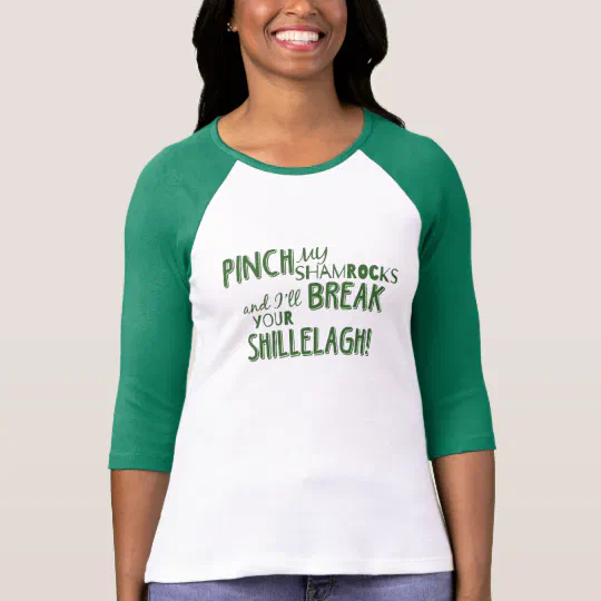 Not Irish Just Lucky St Patricks Day Baseball Style tee 34 Sleeve Raglan Unisex T-shirt