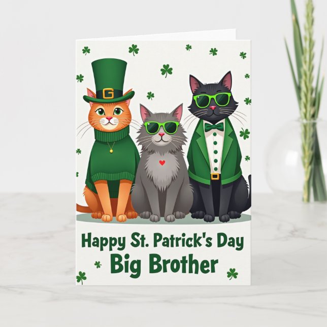 St Patricks Day Big Brother Card (Front)