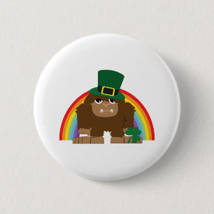 St. Patrick's Day Bigfoot Button