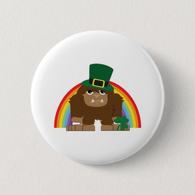 St. Patrick's Day Bigfoot Button (Front)