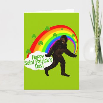 St. Patrick's Day Bigfoot Card by CyKosis at Zazzle