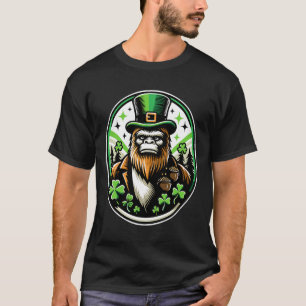 St Patrick's Day Bigfoot Leprechaun Sasquatch Iris T-Shirt