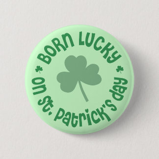 St Patricks Day Birthday Button