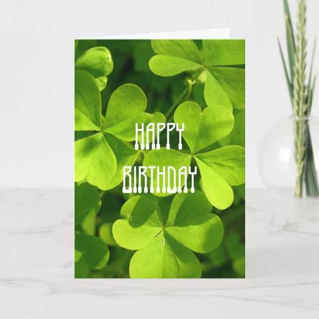 St. Patricks Day Birthday Card (Front)