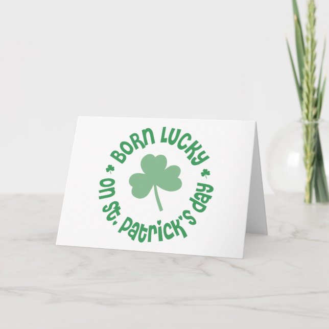 St Patricks Day Birthday Card (Front)