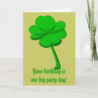St. Patrick's Day Birthday Card