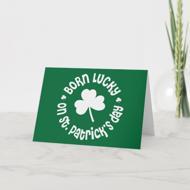 St Patricks Day Birthday Card (Front)