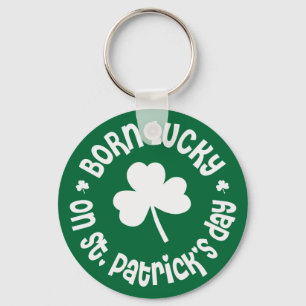 St Patricks Day Birthday Keychain