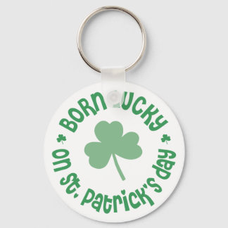 St Patricks Day Birthday Keychain