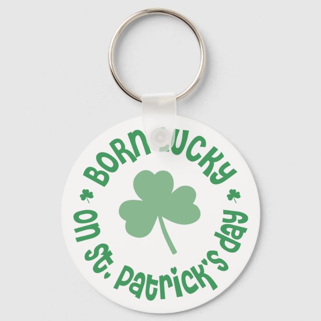 St Patricks Day Birthday Keychain (Front)