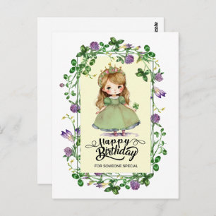 St. Patrick's Day Birthday Little Irish Princess  Postcard