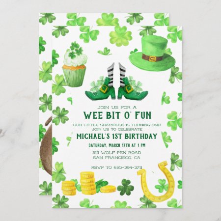 St. Patrick's Day Birthday Party Invitation