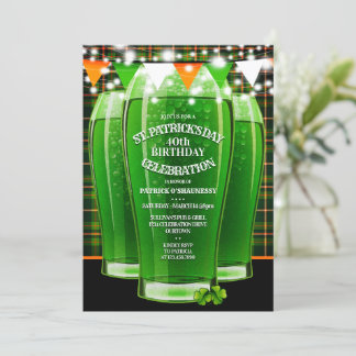 St. Patricks Day Birthday Party Invitations