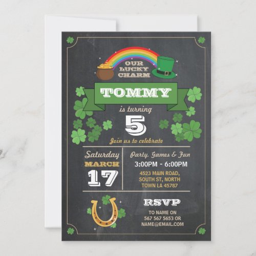 St Patricks Day Birthday Party Invite 3 4 5 6 7 8