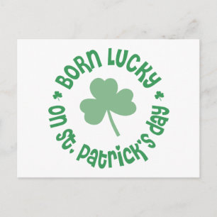 St Patricks Day Birthday Postcard