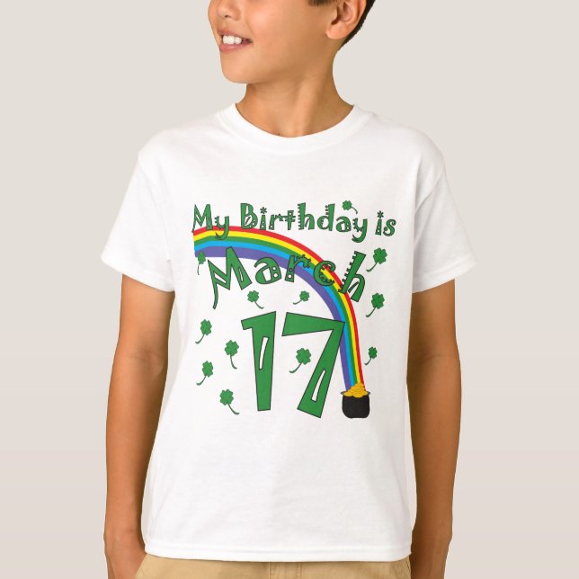 St. Patrick's Day Birthday T-Shirt (Front)
