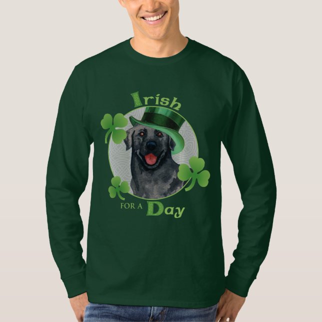 St. Patrick's Day Black Lab T-Shirt (Front)
