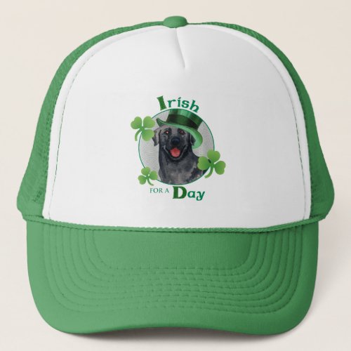 St Patricks Day Black Lab Trucker Hat