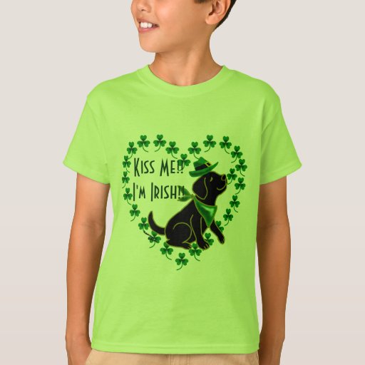 St. Patrick's Day Black Labrador T-Shirt 