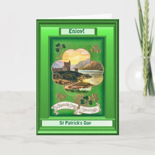 St Patrick's day, Blarney castle Card