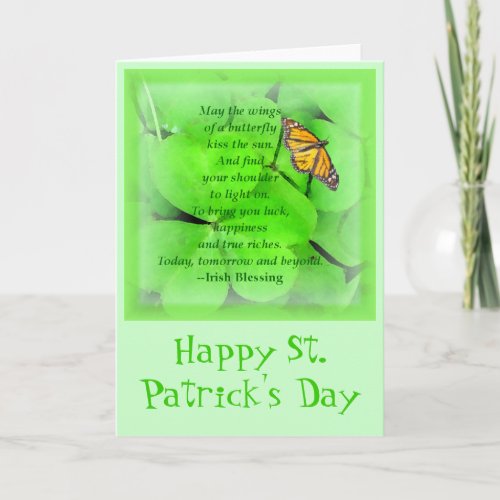 St Patricks Day Blessing Card