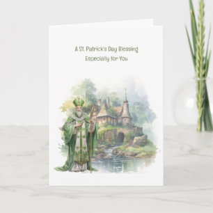 St. Patrick's Day Blessing Roses Celtic Cross Card