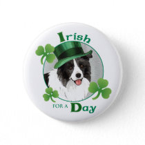 St. Patrick's Day Border Collie Button