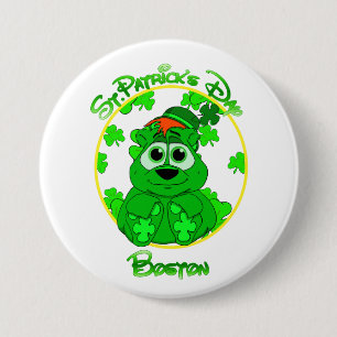 St Patrick's Day Boston feat Lil Clover Pinback Button