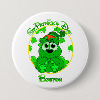 St Patrick's Day Boston feat Lil Clover Pinback Button