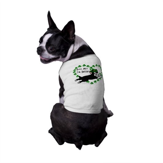 St. Patrick's Day Boston Terrier 2 T-Shirt (Back)