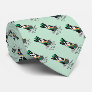 St. Patrick's Day Boston Terrier (black) Dog Funny Neck Tie
