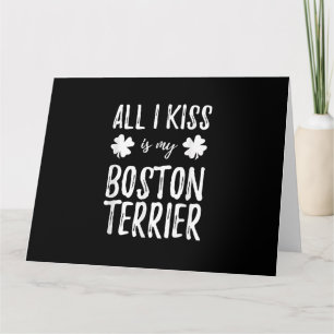 St Patricks Day Boston Terrier Dog Mom Funny Irish Card