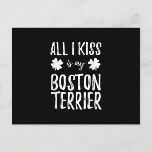 St Patricks Day Boston Terrier Dog Mom Funny Irish Postcard