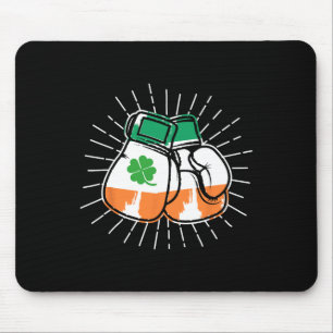St. Patricks Day Boxing Lover Irish Gloves Paddys Mouse Pad