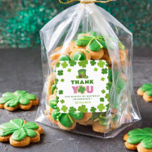 St. Patrick's Day Boy Birthday Clover Thank You