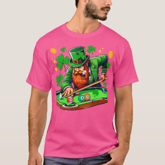 St Patrick'S Day Boy Playing Billiards Player Team T-Shirt
