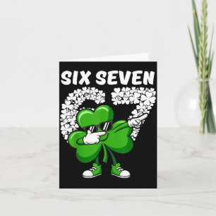 St patrick's day boys kids shamrock dabbing six card