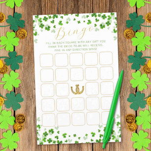 St. Patrick's Day Bridal Shower Bingo Game