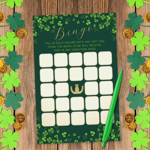 St Patricks Day Bridal Shower Bingo Game